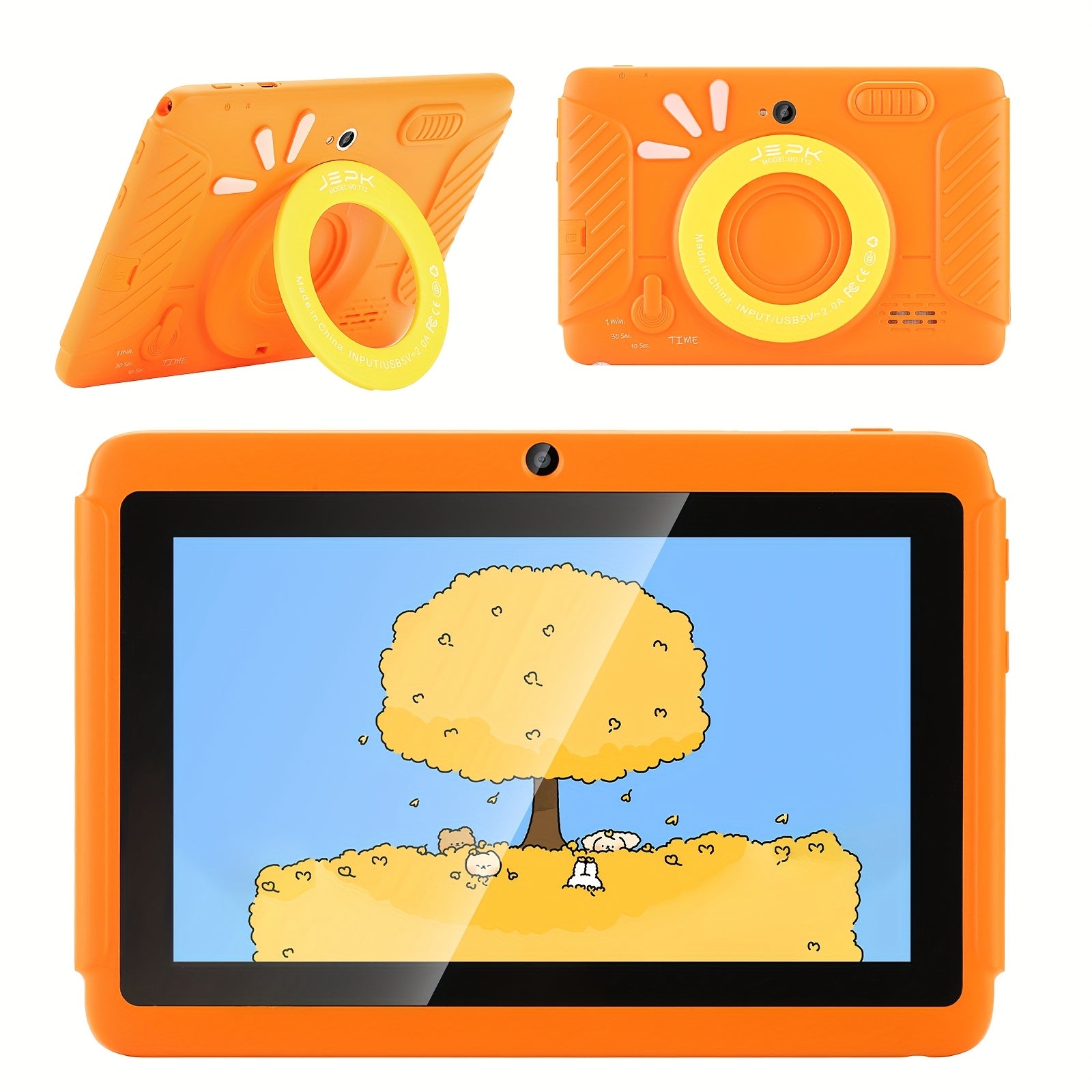 T12, 7 Inch Youngsters Tablet, HD Screen, Free kid's Gifts, Android13, 2.4Gz&5Gz WiFi, 2GB RAM 32GB ROM, Quad Core Processor, Pre-installed Kidos and Education APPs, Learning Tablet, Dual Camera, Shockproof Case,