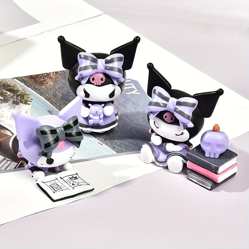 Cullomi 6pcs Blind Box Set - Cute Anime-Inspired Dolls with Purple Bows & Accessories, Perfect for Desktop, Car, Cake Decorations, Valentine'S Day, Birthday & Holiday Gifts, Festive Gift Boxes | Anime-Inspired Decor | Detailed Craftsmanship