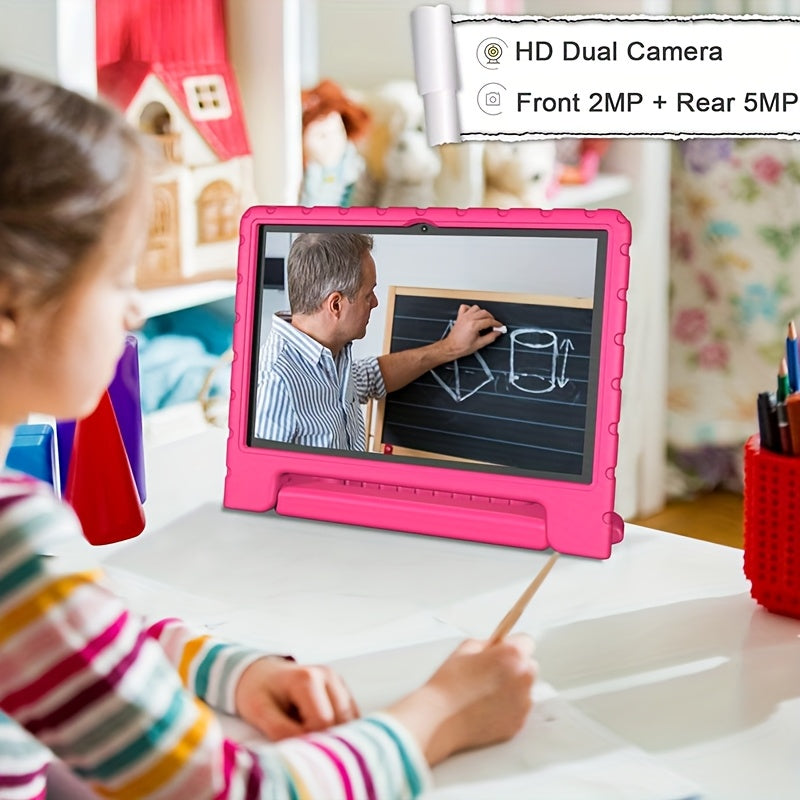 10.1Inch Kids Tablet, 8(4+4)GB+64GB, Android 14, Wifi, Dual Camera, 1280*800, 6000mAh, Parental Control, Educational, Drop Protection, Google Kids Space, Eye Protection, Best Gift, Tablet, Pad