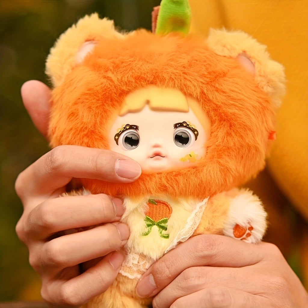 Nommi-Ingesting Fruit Series Doll Plush Doll Model House Accessories Holiday Gift Train Model Building Ornament Decoration Randomly Given 1 Mysterious Box