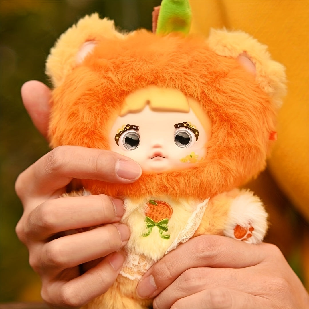 Nommi-Ingesting Fruit Series Doll Plush Doll Model House Accessories Holiday Gift Train Model Building Ornament Decoration Randomly Given 1 Mysterious Box