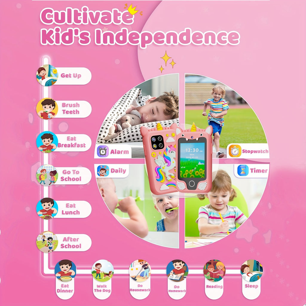 Kids Smart Phone Toys, Touchscreen HD Dual Camera Cell Phone For Kids, Birthday Gifts Dinosaur Play Phone For Boys 3-10, Travel Toy With 8GB SD Card Easter Day Halloween Christmas Gift