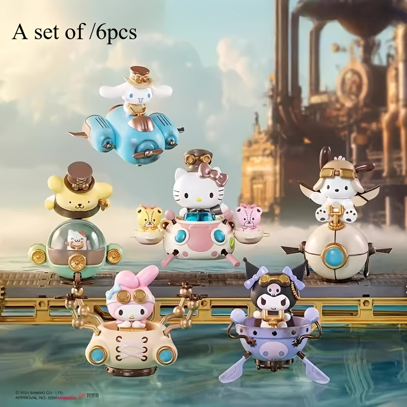 Sanrio Kuromi Steampunk Mystery Box - Collectible Anime Doll Figurine with Gears & Parts, Surprise Gift for &, Kuromi Family Members (Kuro, Kuromi, Pink Kuromi) - &, Party Favors