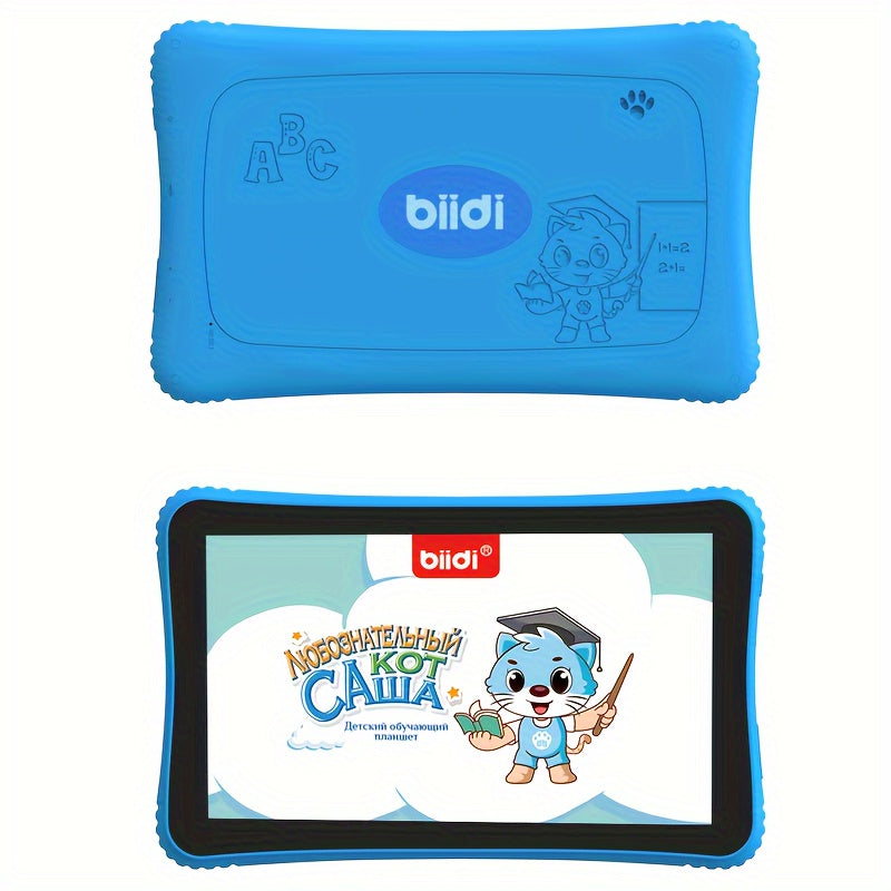 7-inch Tablet, 32GB ROM Board Computer TXT Screen, Learning Apps, Educational Games, Learning Education Toddler Tablet with Protective Sleeve Tablet Case