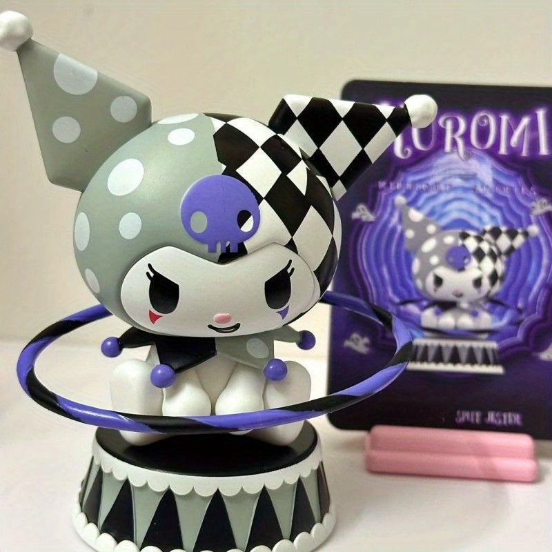 Sanrio Kuromi Collectible Mystery Box Handmade Office Desk Decor - Purple & Black Gothic Doll Figures with Accessories, Limited Edition Birthday Gift for Fans, Desk Figurine, Playful Character Design, Detailed Craftsmanship