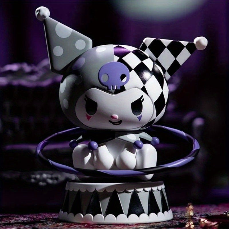 Sanrio Kuromi Collectible Mystery Box Handmade Office Desk Decor - Purple & Black Gothic Doll Figures with Accessories, Limited Edition Birthday Gift for Fans, Desk Figurine, Playful Character Design, Detailed Craftsmanship