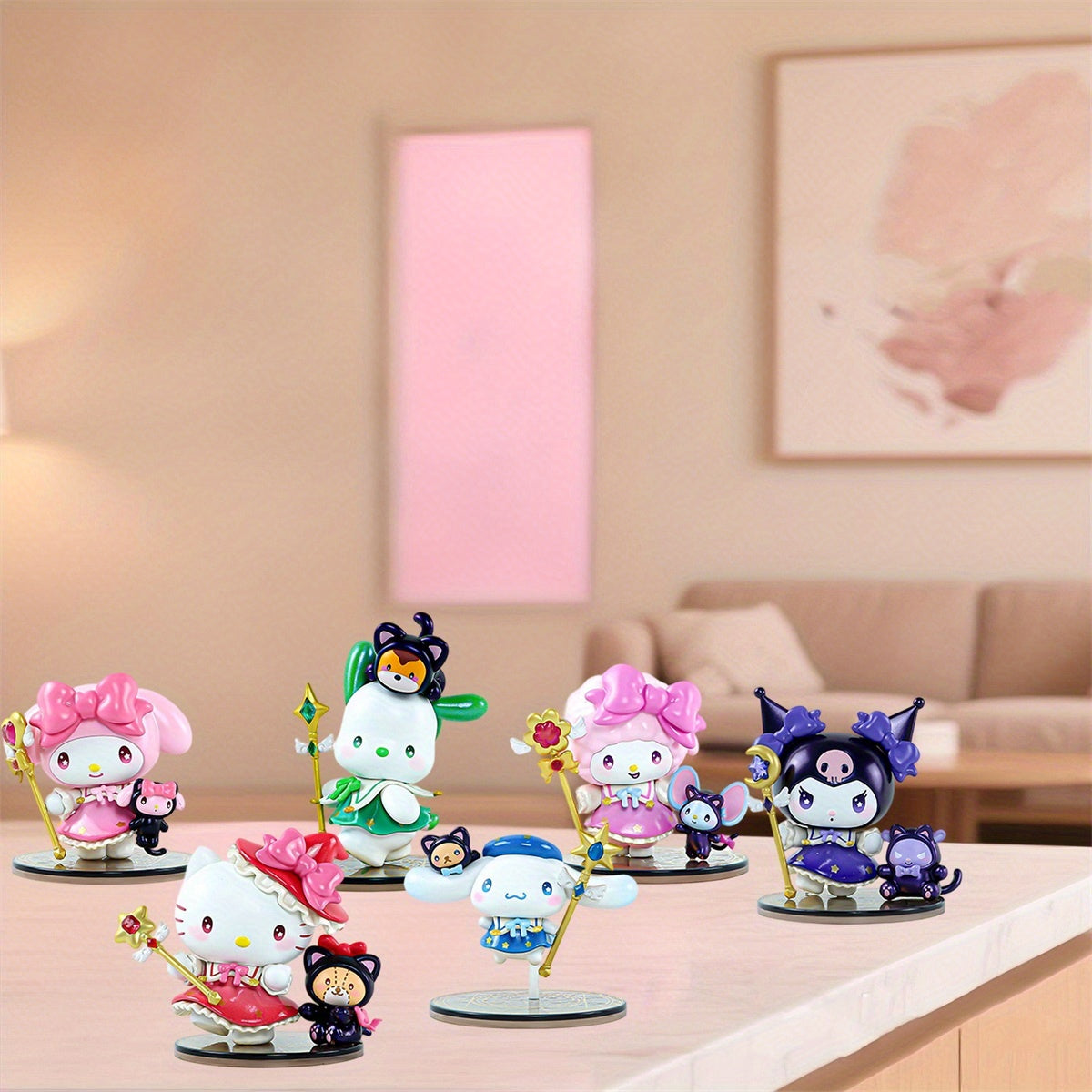 Sanrio Melody Figure, Cute Cartoon Model Collectibles Figures Desk Ornament Mystery Box