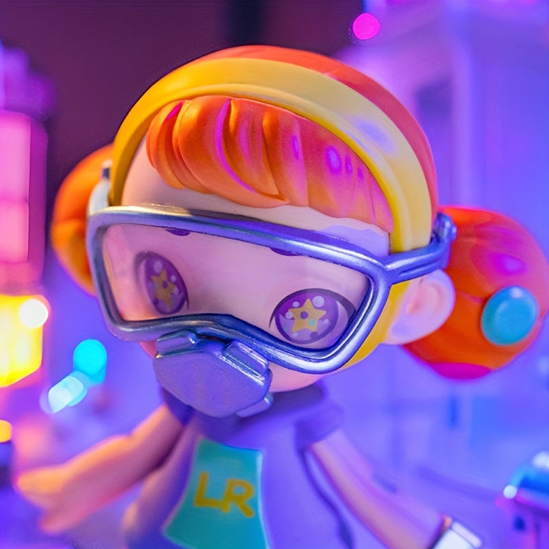 TOYCITY LAURA Anime Cyberpunk Girl Figure, Blind Box Collectible Toys, Trendy Technology Style Party Gift, Cartoon Collection Ornament, Local Warehouse Fast, Special Birthday Gift 3.54inch