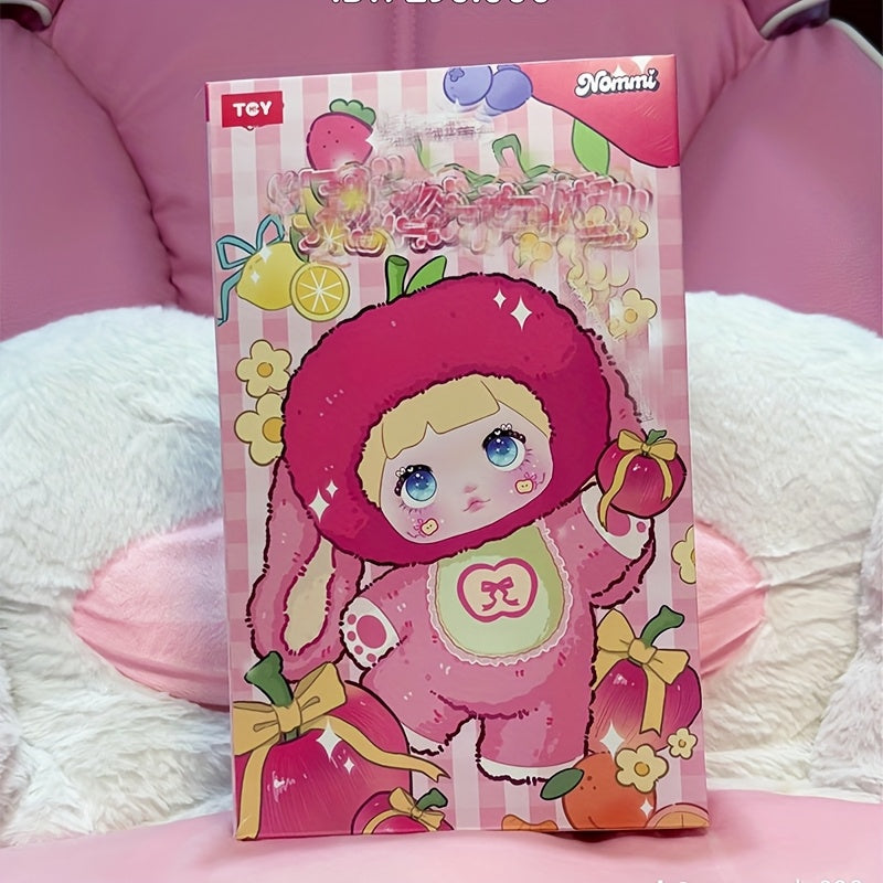 Nommi-Ingesting Fruit Series Doll Plush Doll Model House Accessories Holiday Gift Train Model Building Ornament Decoration Randomly Given 1 Mysterious Box