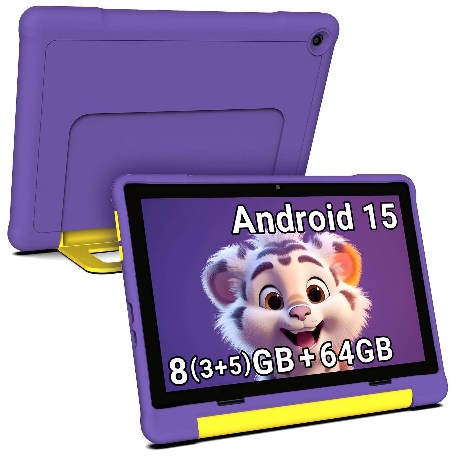 Apolosign 2025 10.1 Inch Android 13\u002F14\u002F15 Kids Tablet, 8(3+5)GB+64GB, 8-Core, WiFi 6, 5MP+2MP, 1280*800 HD Display, Parental Control, Educational, Shockproof & Handheld Case, Kids Space, Halloween Christmas Gift, Pre-Installed Apps, Tablet, Pad