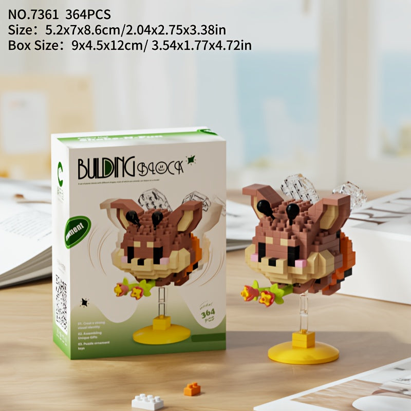 Shake It! Adorable Panda & Dog Building Blocks - Colorful DIY Toy with 6 Unique Animal Designs, Durable ABS Material, Fun & Educational for Youngsters, Perfect for Playtime & Creative Learning, Playtime Toy | Playful Design | Colorful Building Blocks, Pan