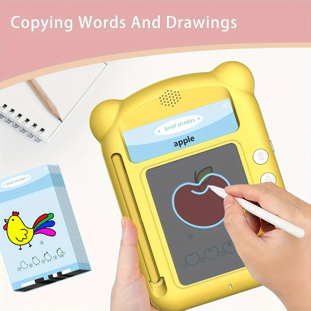 Flash Cards For Toddlers 3 4 5 6 Years Audio Flash Card Educational Learning Toy With Doodle Function, Kids Audible Flash Cards Machine With Drawing Function 50pcs Flash Cards 100 Words