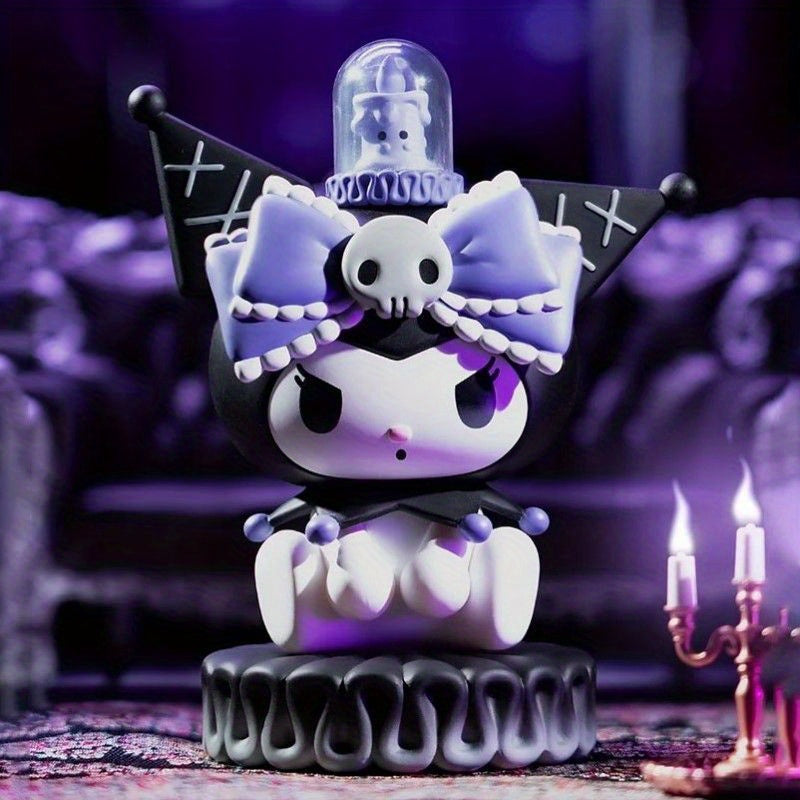 Sanrio Kuromi Collectible Mystery Box Handmade Office Desk Decor - Purple & Black Gothic Doll Figures with Accessories, Limited Edition Birthday Gift for Fans, Desk Figurine, Playful Character Design, Detailed Craftsmanship