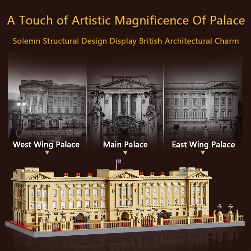 5604pcs Giant Buckingham Palace Building Blocks, High Simulation, World Renowned Landmark Building Blocks, Famous Architecture Masterpiece Block Model Kit, Streetview Modular Construction Block Model, Ideal Collectible Model for Architecture\u002Ftravel\u