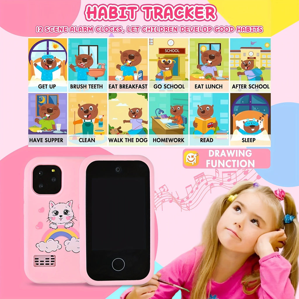 Kids Smart Phone for Girl, Christmas Birthday Gifts for Girls Age 3-10 Kids Toys Cell Phone, 2.8\