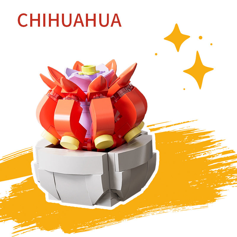 KAVO Succulent Flower Plant Potted Building Blocks Cactus Rose Daisies ABS Plastic Materials Bonsai Mini Model Bricks Creation Toys Christmas Birthday, Halloween, New year, Black Friday Gift For Kids, Building Assembly Ornament