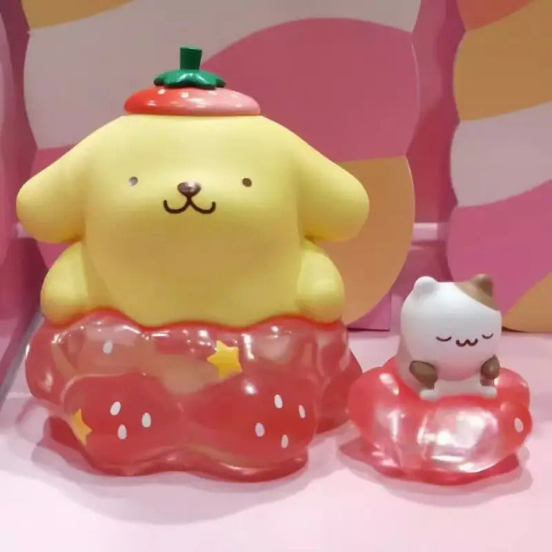 Sanrio Strawberry Land Mystery Box - Kuromi, Cinnamoroll & My Melody Collectible Figurine Surprise with Strawberry Accessory, Cute Anime Character Gift, & s (Officially Licensed)