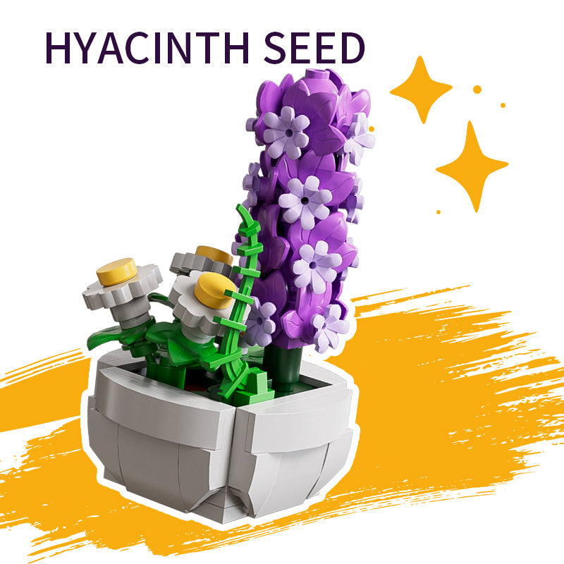 KAVO Succulent Flower Plant Potted Building Blocks Cactus Rose Daisies ABS Plastic Materials Bonsai Mini Model Bricks Creation Toys Christmas Birthday, Halloween, New year, Black Friday Gift For Kids, Building Assembly Ornament