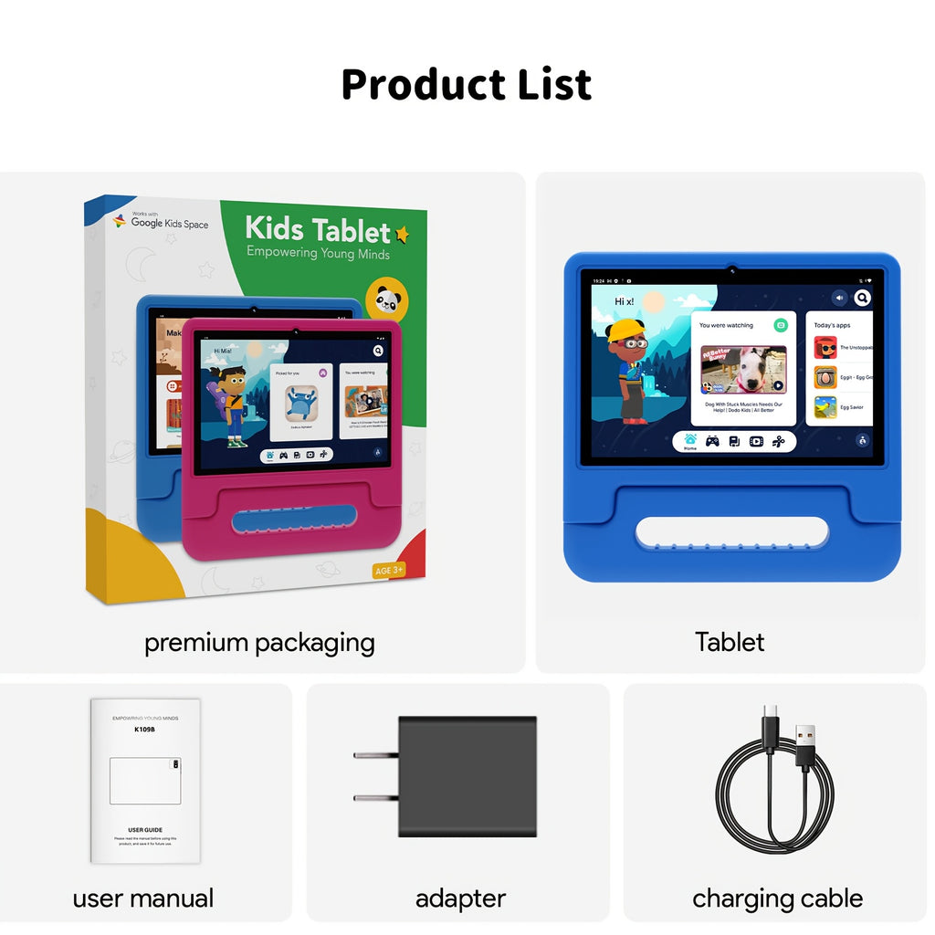 (3+5)GB+64GB | Android 15\u002F13 | 2024 Kids Learning Tablet 10.1\