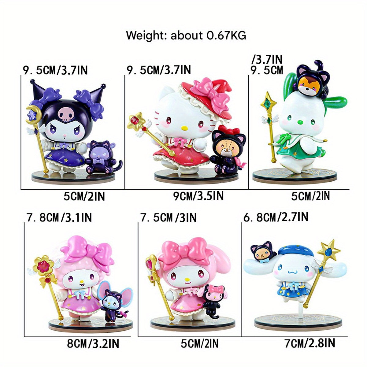 Sanrio Melody Figure, Cute Cartoon Model Collectibles Figures Desk Ornament Mystery Box