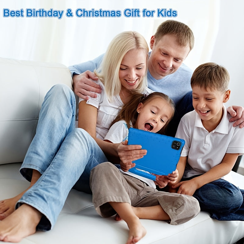 10.1Inch Kids Tablet, 8(4+4)GB+64GB, Android 14, Wifi, Dual Camera, 1280*800, 6000mAh, Parental Control, Educational, Drop Protection, Google Kids Space, Eye Protection, Best Gift, Tablet, Pad