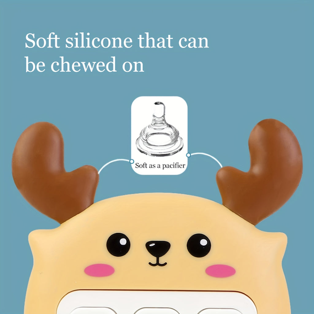 Cute Animal Early Learning Phone for Youngsters 0-3 Years - Portable Educational Toy with Music, Stories & Fun Icons, Pink\u002FBlue\u002FYellow, Ideal Gift for Christmas & Halloween