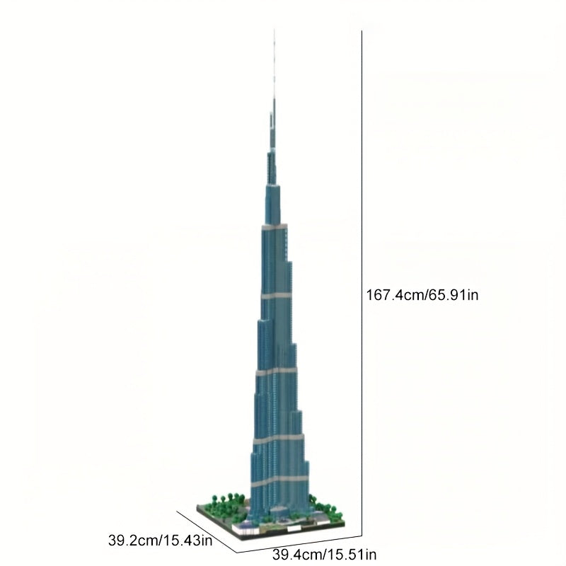 No Original Box 7365-PCS Home Decoration Dubai Skyscraper Tower Building Block Set For Friends Gift, XBB-MOC-104784 Boy Toys Model Block Brick For Birthdays, Valentines, Christmas Gift.