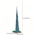 No Original Box 7365-PCS Home Decoration Dubai Skyscraper Tower Building Block Set For Friends Gift, XBB-MOC-104784 Boy Toys Model Block Brick For Birthdays, Valentines, Christmas Gift.