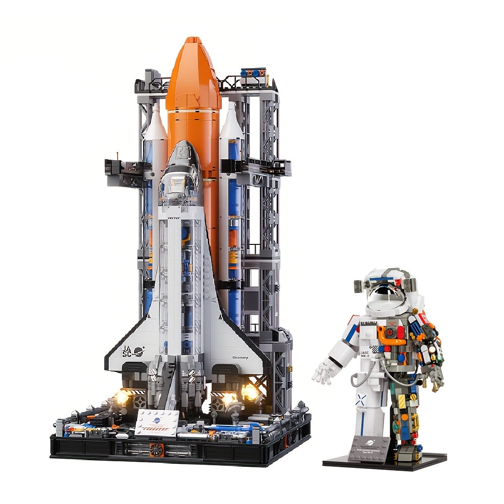 Super Space Shuttle Model JAKI Super Space Shuttle Building Block | 2200pcs Large Size Space Rocket Model, Science Fiction Puzzle, Home Decor, Halloween & Christmas Gifts (Color Box)