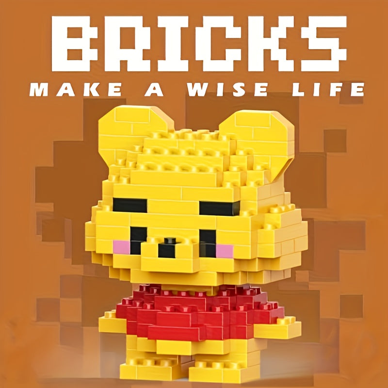 1\u002F2pcs Disney Winnie the Pooh Jumping Tiger Theme Building Blocks - Exquisite Cartoon Miniature DIY Toy Set, Perfect for Room Decor and Collectible Desktop Display Ideal Gift Halloween Christmas Thanksgiving