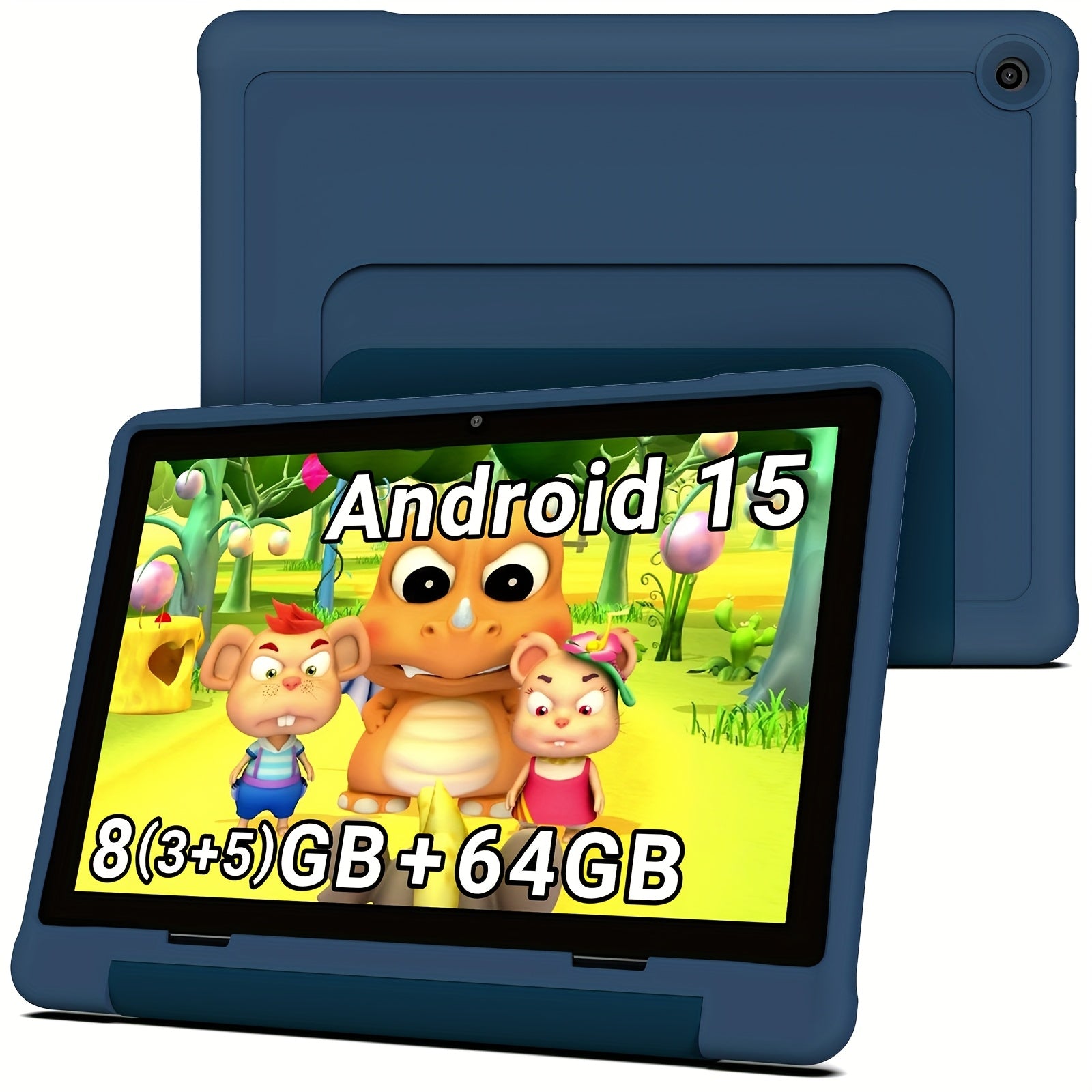 Apolosign 2025 10.1 Inch Android 13\u002F14\u002F15 Kids Tablet, 8(3+5)GB+64GB, 8-Core, WiFi 6, 5MP+2MP, 1280*800 HD Display, Parental Control, Educational, Shockproof & Handheld Case, Kids Space, Halloween Christmas Gift, Pre-Installed Apps, Tablet, Pad