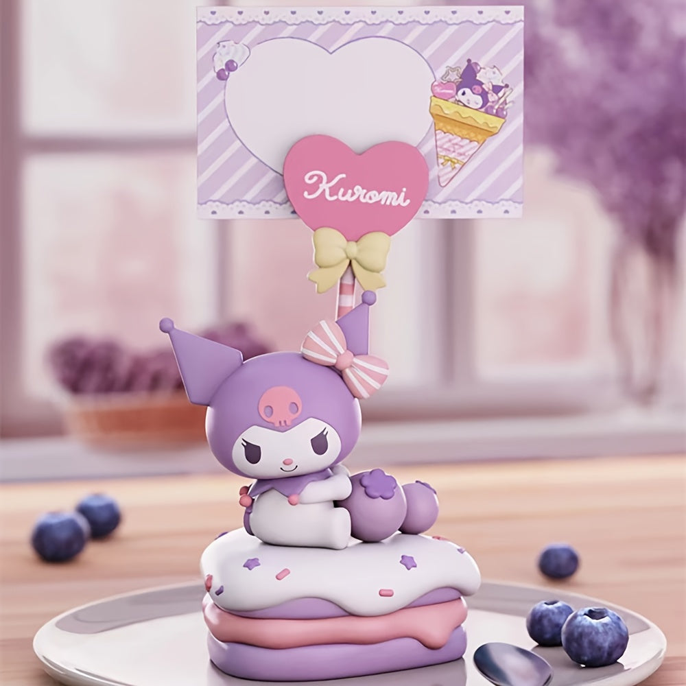 Sanrio Dessert Series Mystery Box - Cute Character Figurine with Purple & Pink Pastel Design, Heart Balloon & Cake Stand - Home Decor, Car Accessories, Birthday & Christmas Gift for Fans