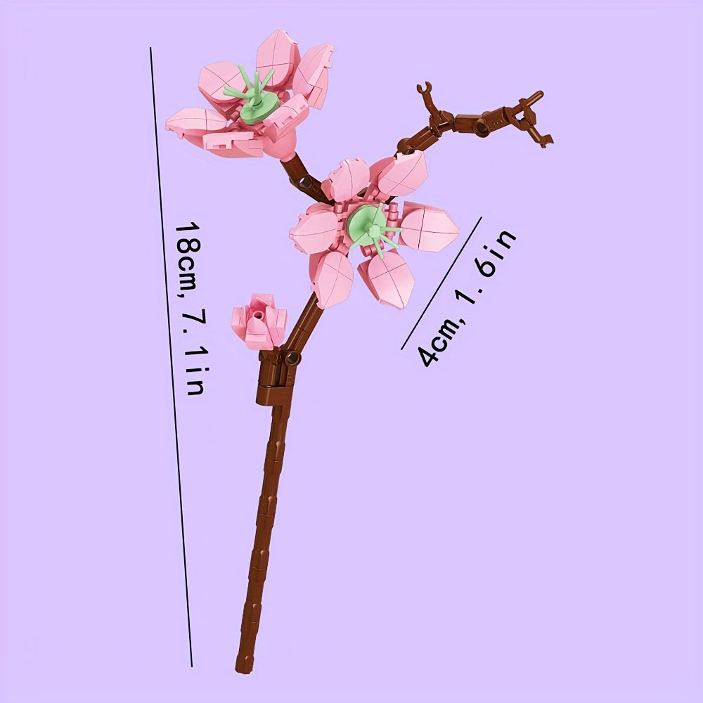 Narcissus, Magnolia, Lily, Lavender, for Lotus Flower, Peach Blossom,Creative Buillding Blocks Flowers Assembly Toys, Building Block Eternal Floral And Vases Toy, Birthday\u002FChristmas Gifts