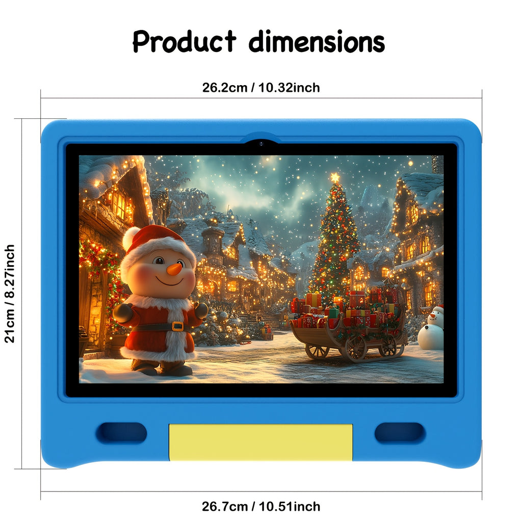 Expandable Up to 128GB, Kids Tablet, 10.1-Inch Android 13 Tablet, Shockproof Case, (2+2 Expansion) GB+32GB, 1280*800, 5000Mah, Dual Camera, 5MP+2MP, Parental Control, Kids Space, Best Gift for Kids (Pink+Blue), Tablet, Pad