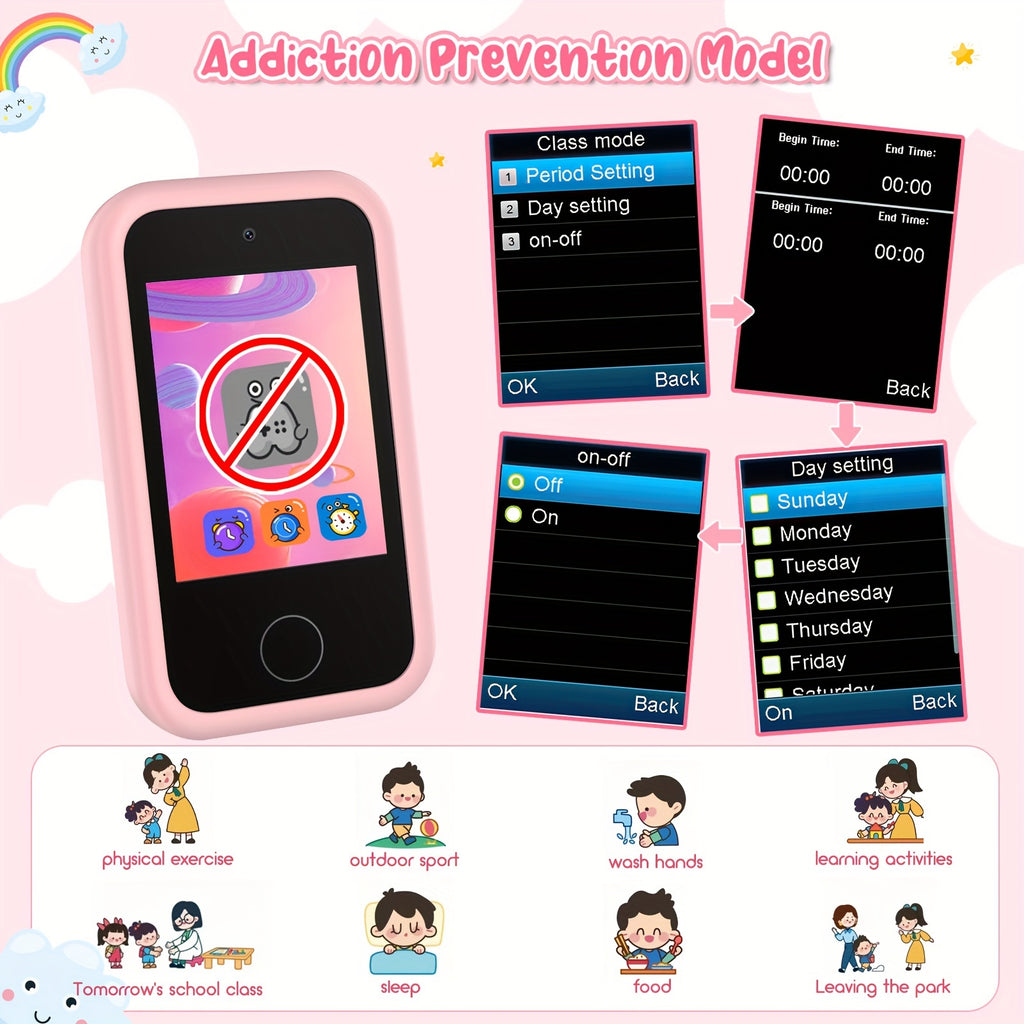 Kids Smart Phone for Girl, Christmas Birthday Gifts for Girls Age 3-10 Kids Toys Cell Phone, 2.8\