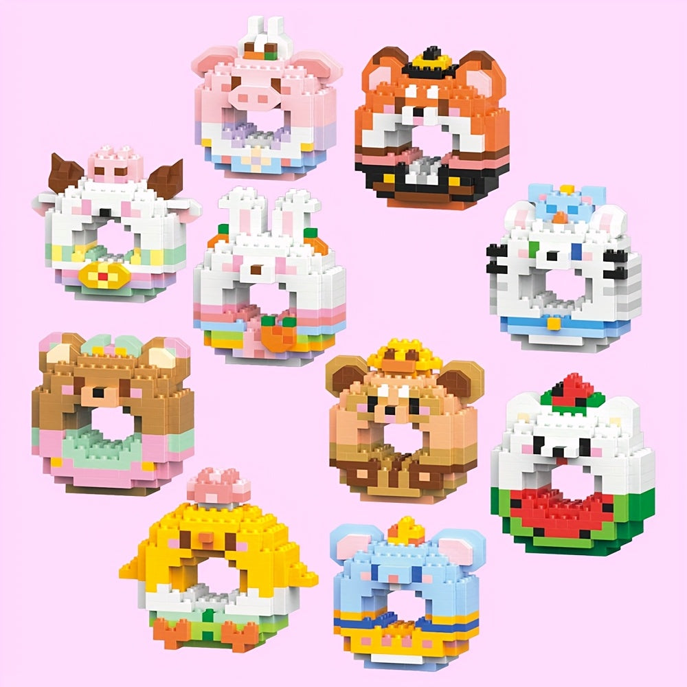 3D Miniature Cute Animals Models Buillding Blocks Toys, Sheep, Fox, Chicken, Samoyed, Rabbit, Mouse, Raccoon, Bear, Cat, Small Building Block, DIY Kids Bricks Toys, Christmas\u002FBirthday Gifts