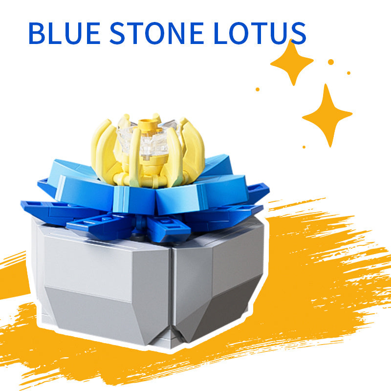 KAVO Succulent Flower Plant Potted Building Blocks Cactus Rose Daisies ABS Plastic Materials Bonsai Mini Model Bricks Creation Toys Christmas Birthday, Halloween, New year, Black Friday Gift For Kids, Building Assembly Ornament