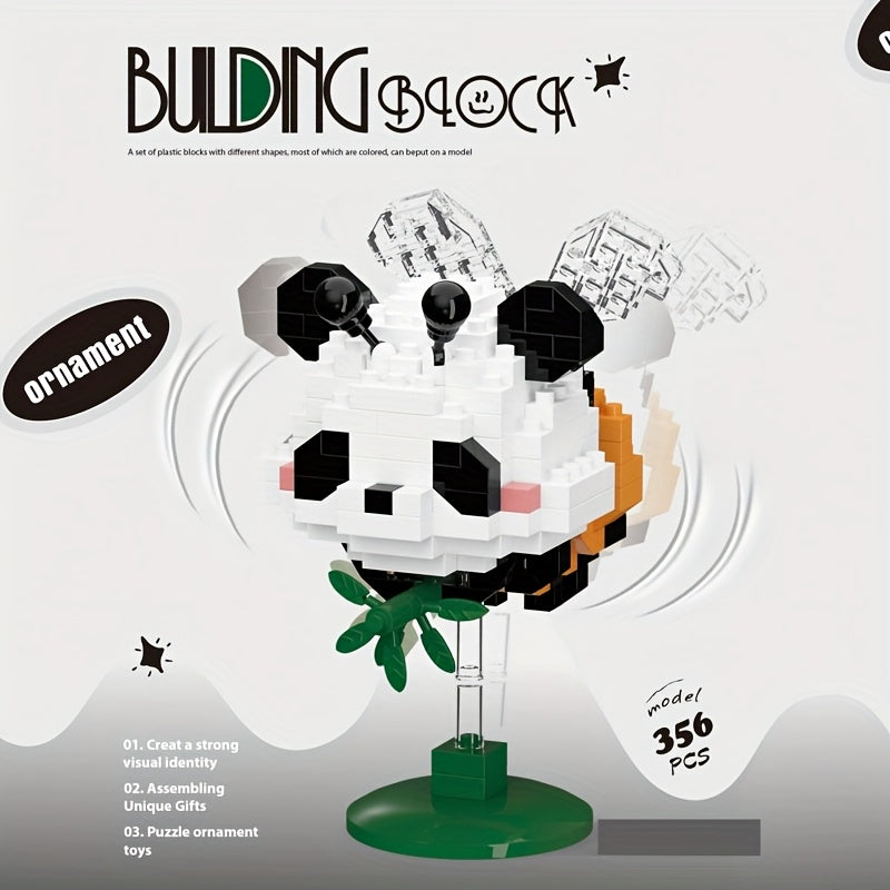 Shake It! Adorable Panda & Dog Building Blocks - Colorful DIY Toy with 6 Unique Animal Designs, Durable ABS Material, Fun & Educational for Youngsters, Perfect for Playtime & Creative Learning, Playtime Toy | Playful Design | Colorful Building Blocks, Pan