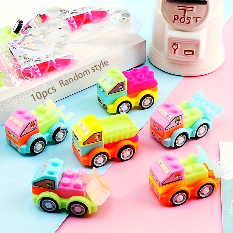 10\u002F20\u002F30pcs Building Blocks Cars - Kids Construction Vehicles with Easy Assembly, Educational Birthday & Christmas\u002FHalloween Party Favors, Learning Motor Skills Toys for Boys and Girls (Multi-Color) - Ideal Birthday or Holiday Gift for Todd