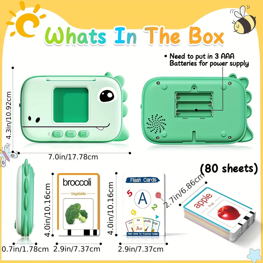 Flybok Talking Flashcards for 1-4 Years Old\u002Fbaby Toys\u002Fchildren's Toys, with 160 Words, A Portable Word Card Machine Suitable for Classrooms, A Christmas Birthday Gift for Children