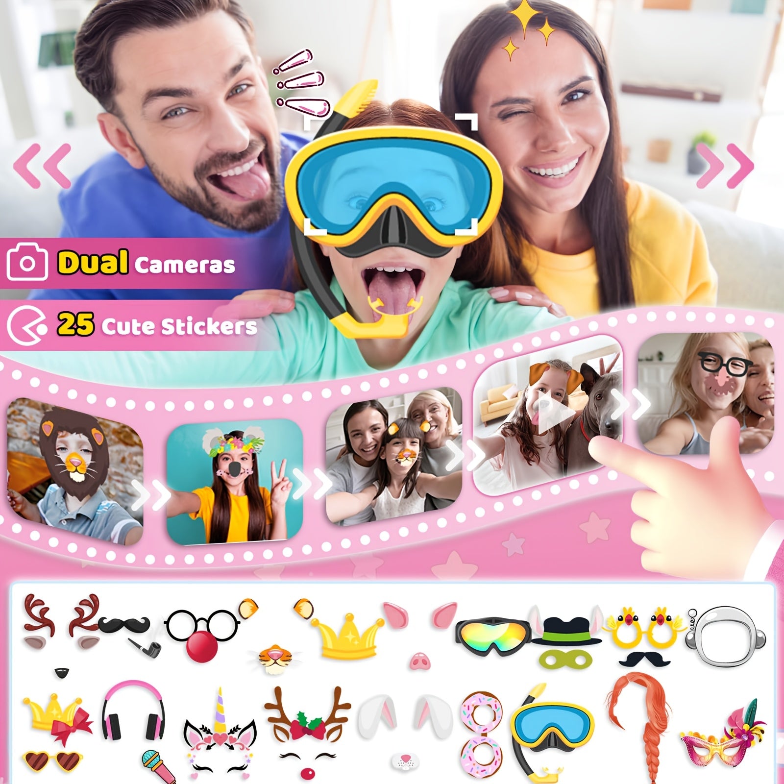 Kids Smart Phone Toys, Touchscreen HD Dual Camera Cell Phone For Kids, Birthday Gifts Dinosaur Play Phone For Boys 3-10, Travel Toy With 8GB SD Card Halloween Christmas Gift