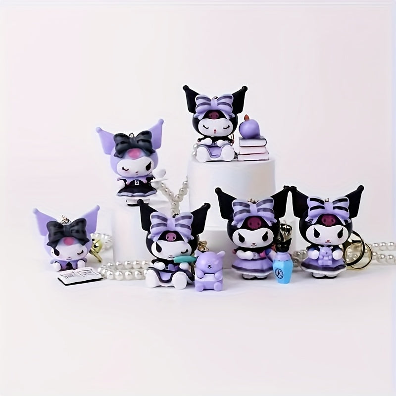 Cullomi 6pcs Blind Box Set - Cute Anime-Inspired Dolls with Purple Bows & Accessories, Perfect for Desktop, Car, Cake Decorations, Valentine'S Day, Birthday & Holiday Gifts, Festive Gift Boxes | Anime-Inspired Decor | Detailed Craftsmanship