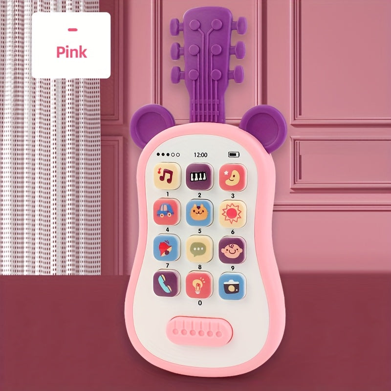 Cute Animal Early Learning Phone for Youngsters 0-3 Years - Portable Educational Toy with Music, Stories & Fun Icons, Pink\u002FBlue\u002FYellow, Ideal Gift for Christmas & Halloween
