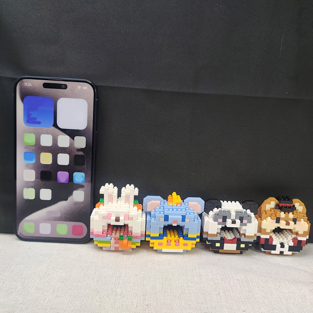 3D Miniature Cute Animals Models Buillding Blocks Toys, Sheep, Fox, Chicken, Samoyed, Rabbit, Mouse, Raccoon, Bear, Cat, Small Building Block, DIY Kids Bricks Toys, Christmas\u002FBirthday Gifts