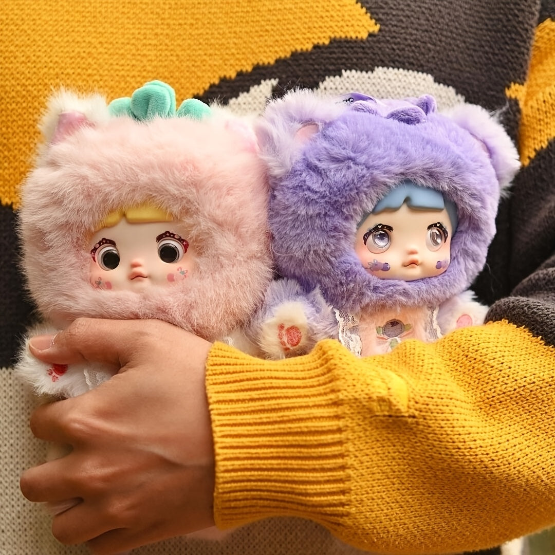 Nommi-Ingesting Fruit Series Doll Plush Doll Model House Accessories Holiday Gift Train Model Building Ornament Decoration Randomly Given 1 Mysterious Box