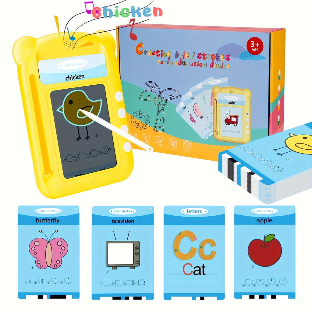 Flash Cards For Toddlers 3 4 5 6 Years Audio Flash Card Educational Learning Toy With Doodle Function, Kids Audible Flash Cards Machine With Drawing Function 50pcs Flash Cards 100 Words