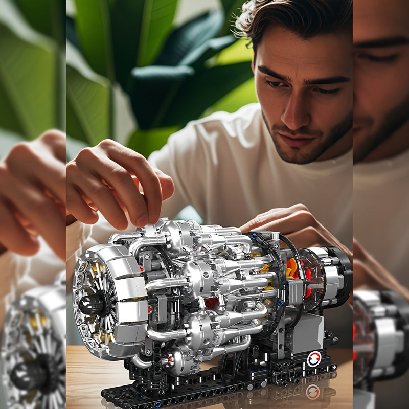 Mould King Creative Supercar Turbojet Electric Engine | Buildable Motor Toy | Adult MOC Building Blocks | 1214pcs
