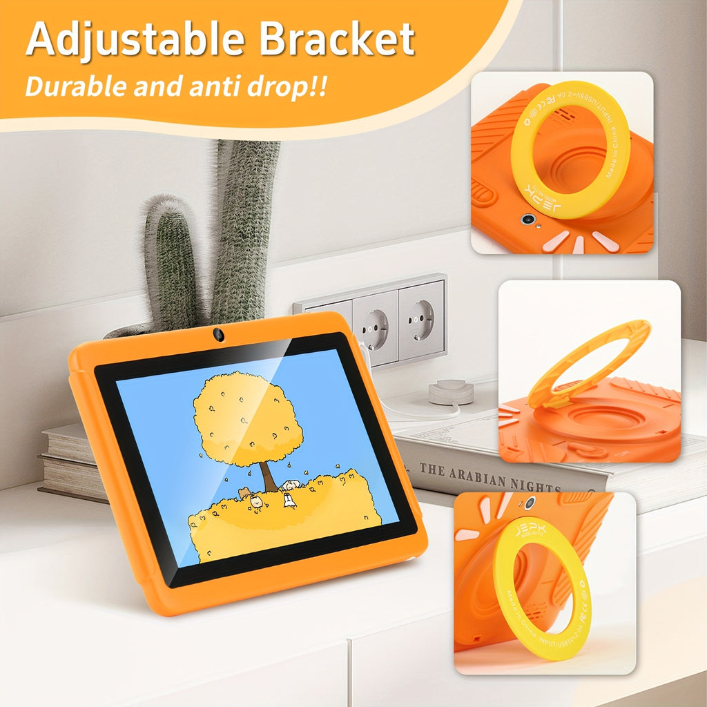 T12, 7 Inch Youngsters Tablet, HD Screen, Free kid's Gifts, Android13, 2.4Gz&5Gz WiFi, 2GB RAM 32GB ROM, Quad Core Processor, Pre-installed Kidos and Education APPs, Learning Tablet, Dual Camera, Shockproof Case,