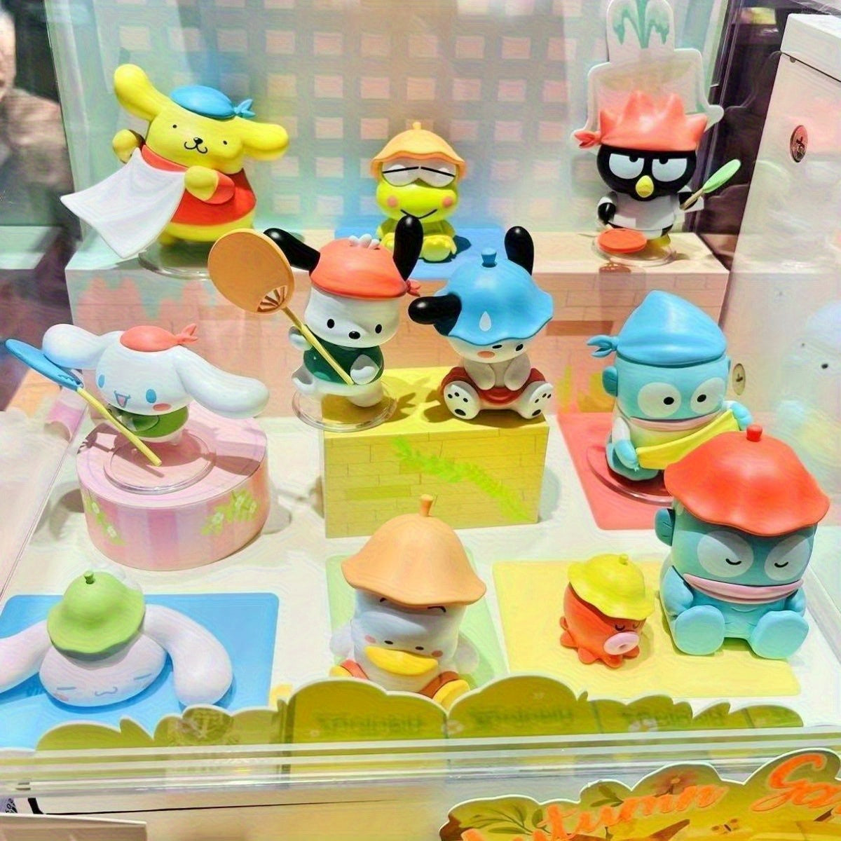 Sanrio Official Interactive Game Figure Doll Sanrio Sauna Series Blind Box Ugly Fish for for pochacco Trendy Toy Desktop Decoration Gift