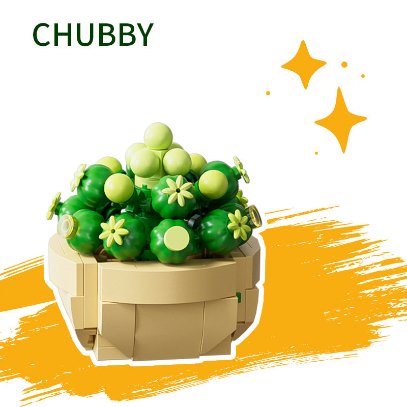 KAVO Succulent Flower Plant Potted Building Blocks Cactus Rose Daisies ABS Plastic Materials Bonsai Mini Model Bricks Creation Toys Christmas Birthday, Halloween, New year, Black Friday Gift For Kids, Building Assembly Ornament